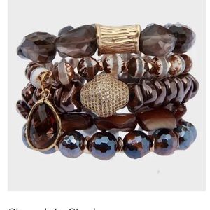 Heather Ford 5 Stack Bracelet Set- Chocolate Stack